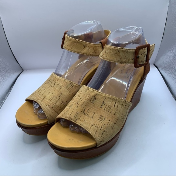 Kork Ease K40606 Women Cork Leather Wedge Sandal Shoe Size 9M Pre Owned - Picture 9 of 10